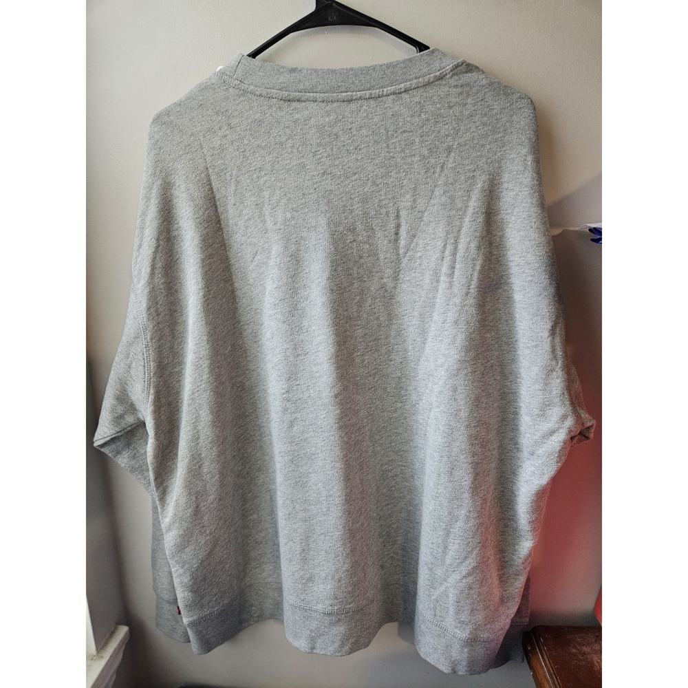 Levi's Men's Gray Logo Crewneck Sweatshirt XXL Pullover Fleece - Picture 2 of 4
